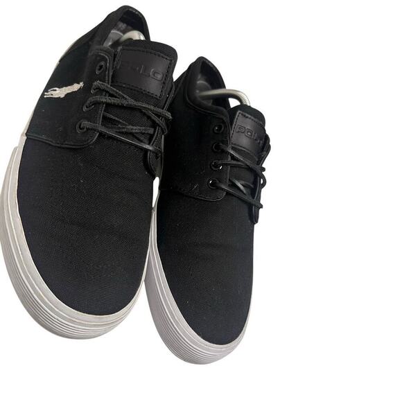 Polo Ralph Lauren Men's Classic Faxon Black Canvas Sneaker Sz 10 D Preppy Retro - Picture 13 of 16